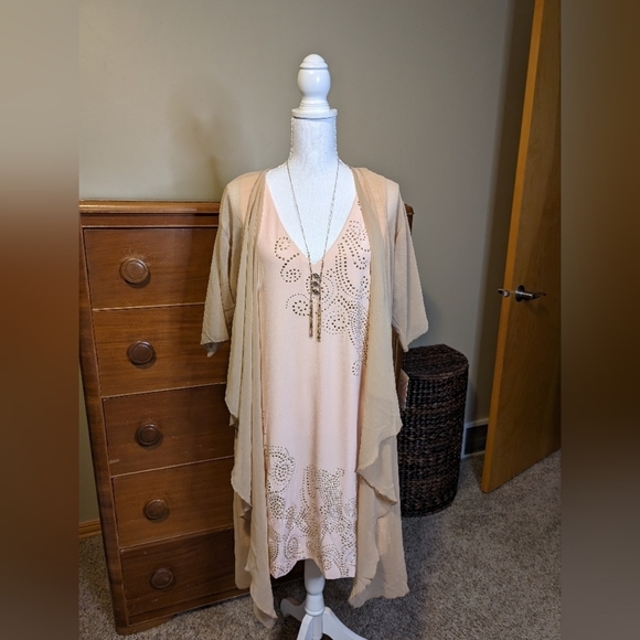 Lularoe Shirley Kimono Sheeth Sheer Coverup Sz Small - Picture 2 of 10